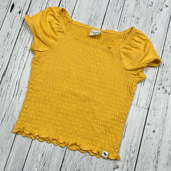 Abercrombie Yellow Stretchy Crop Top - Girls 9/10