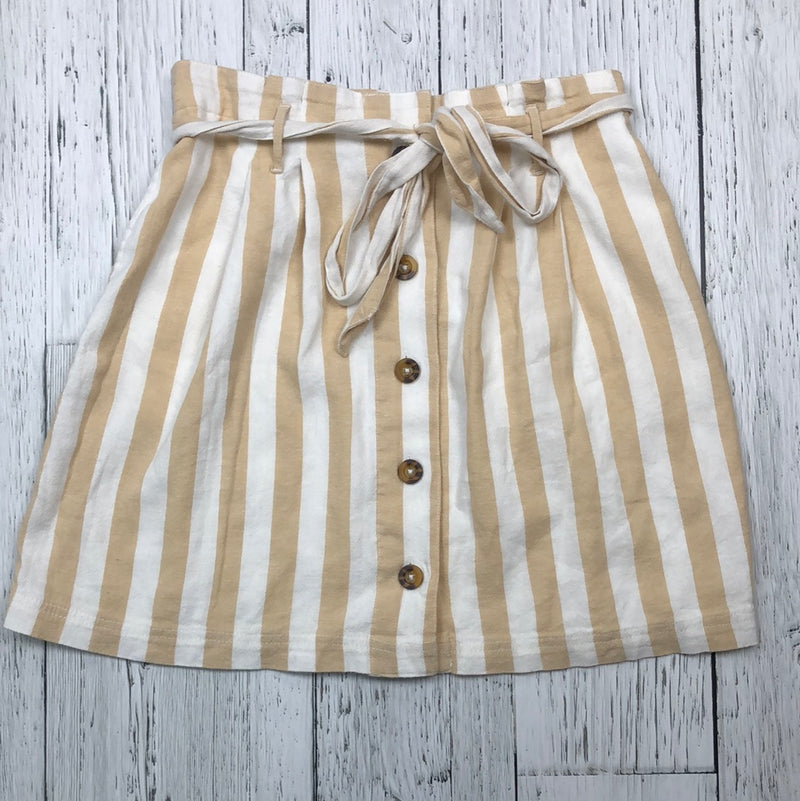 Hollister tan/white stripe skirt - Hers L