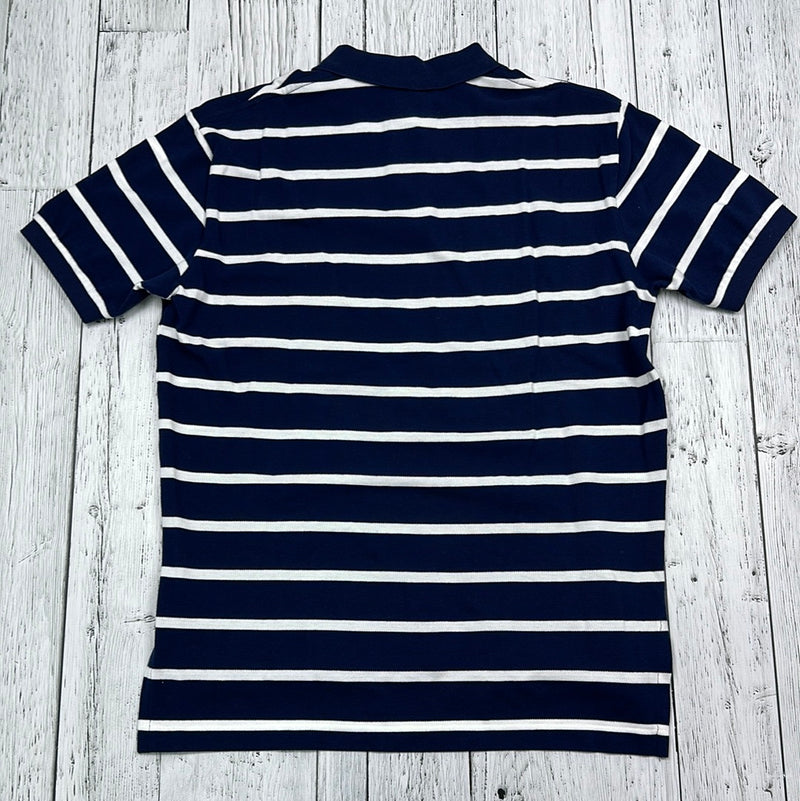 Ralph Lauren Navy Blue/White Striped Polo Shirt - His M