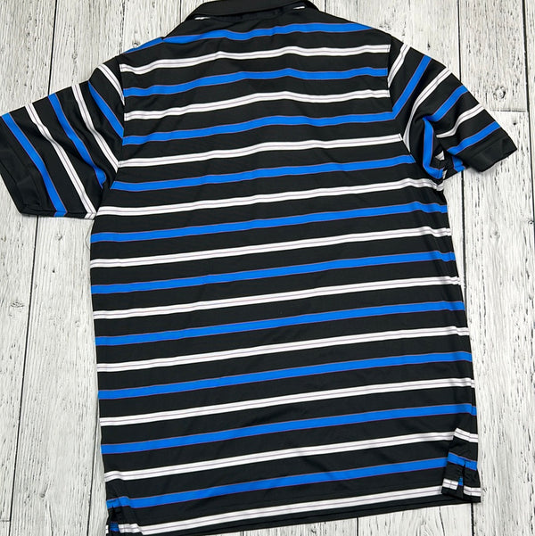 Callaway blue/black/white stripe golf shirt - His M