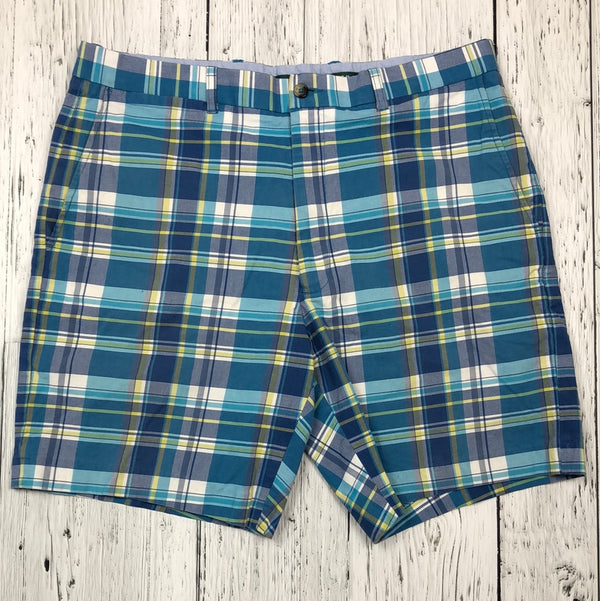 Bobby Jones blue plaid golf shorts - His L/36