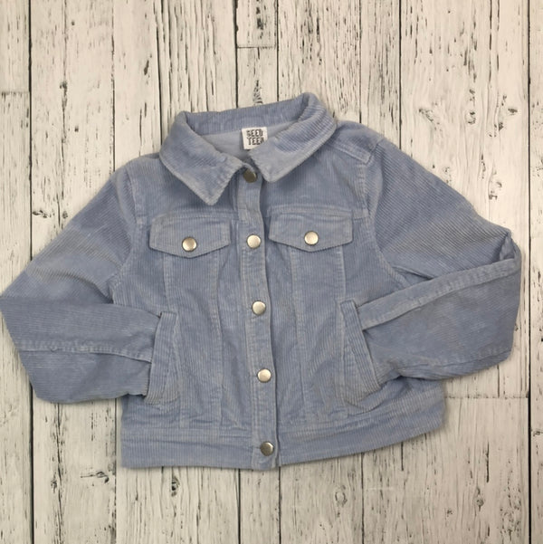 Seed Teen blue corduroy button up - Girl 8