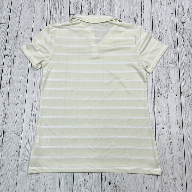 Nike Yellow Striped Golf Shirt - Hers S