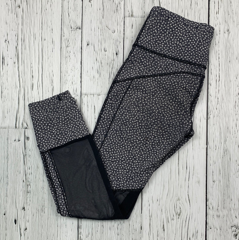 lululemon black/white patterned leggings - Hers 4