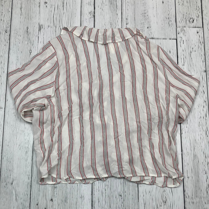 American Eagle white striped shirt - Hers L