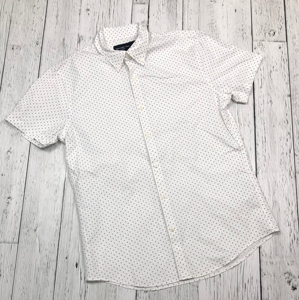 Abercrombie & Fitch white patterned button up shirt - His M