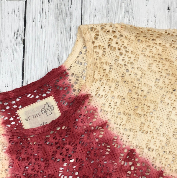 free people white/red shirt - Hers M