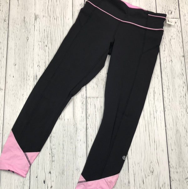 lululemon black/pink crop leggings - Hers 4