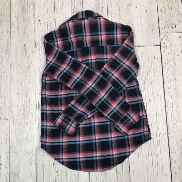 Abercrombie pink/blue plaid shirt - Girls 11/12