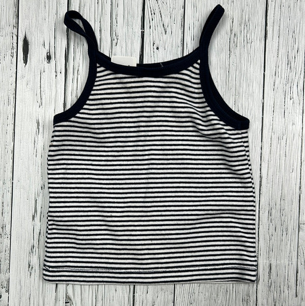 Zara black/white stripe tank top - Girls 9