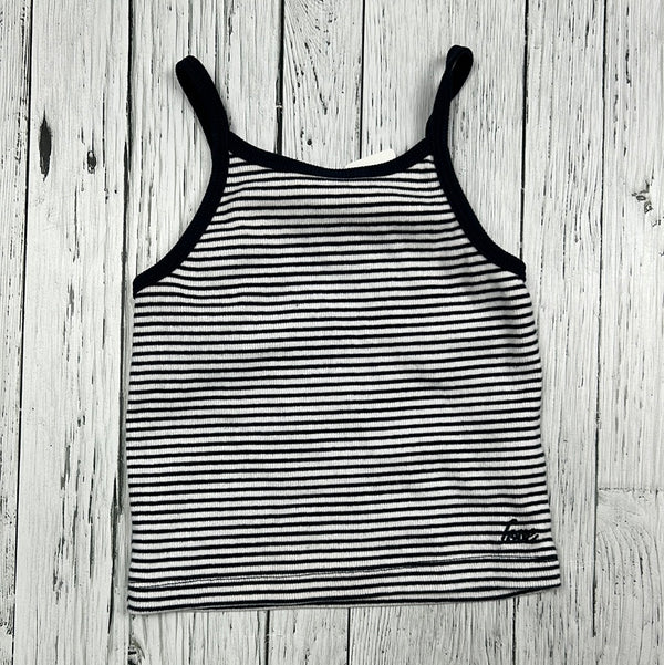 Zara black/white stripe tank top - Girls 9