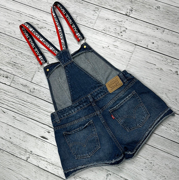 Levi’s Medium Wash Short Overalls - Girls 14