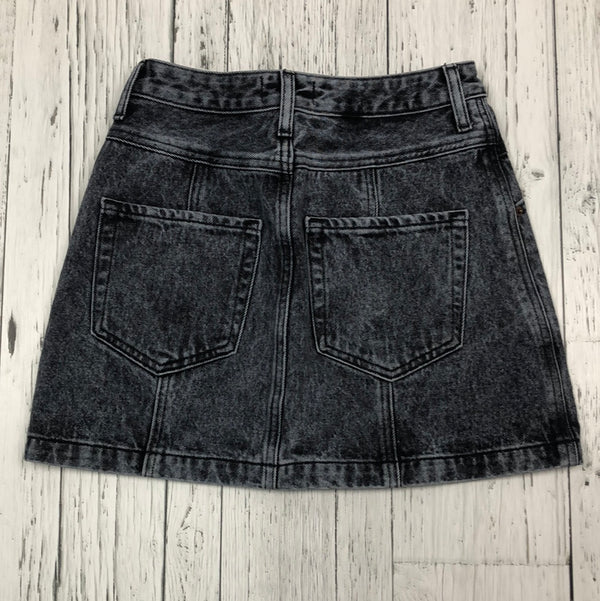 Abercrombie & Fitch Black/Grey Natural Rise Denim Skirt - Hers XS/25