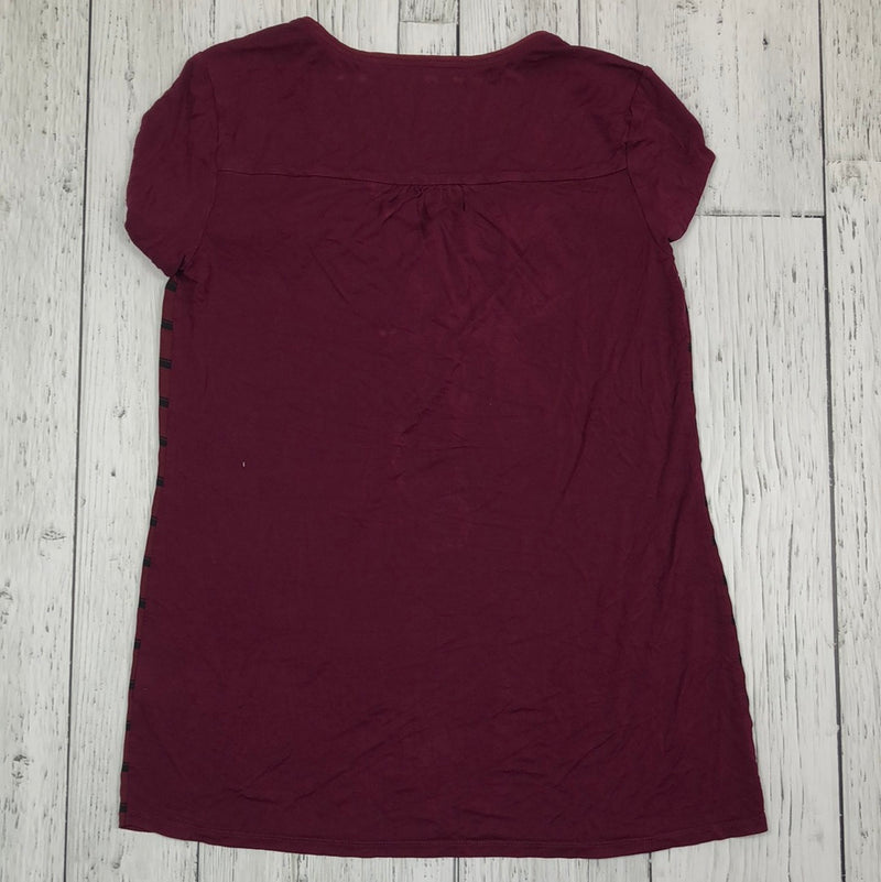 Thyme maternity burgundy long sleeve shirt - Ladies XS