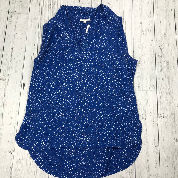 Equipment Femme Blue Patterned Sleeveless Top - Hers M