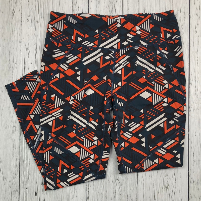 Sweaty Betty blue orange patterned leggings - Hers L