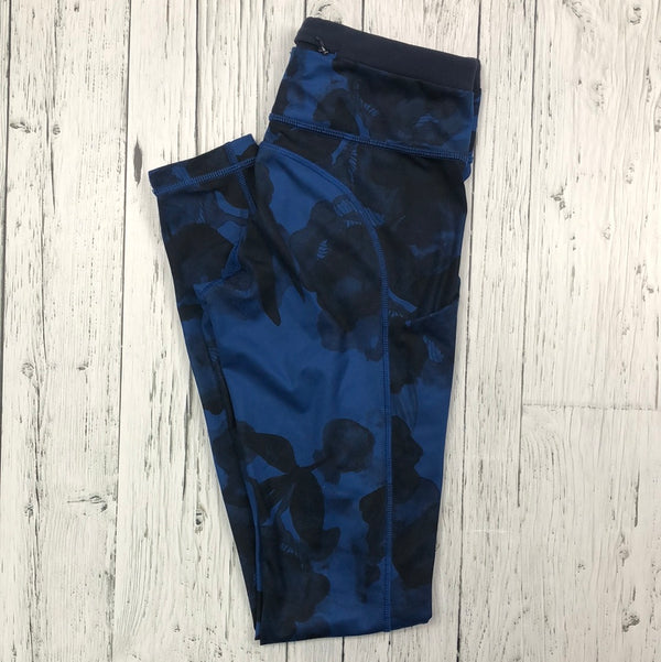 lululemon black blue floral leggings - Hers 4