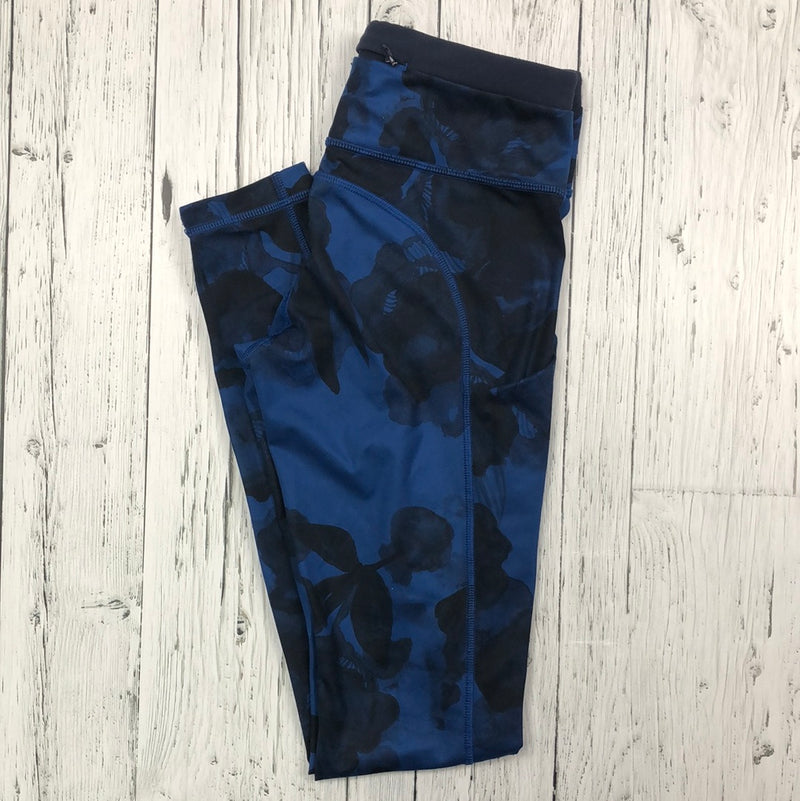 lululemon black blue floral leggings - Hers 4