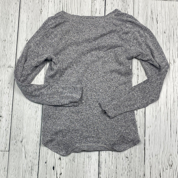 Abercrombie grey long sleeve shirt - Girls 9/10