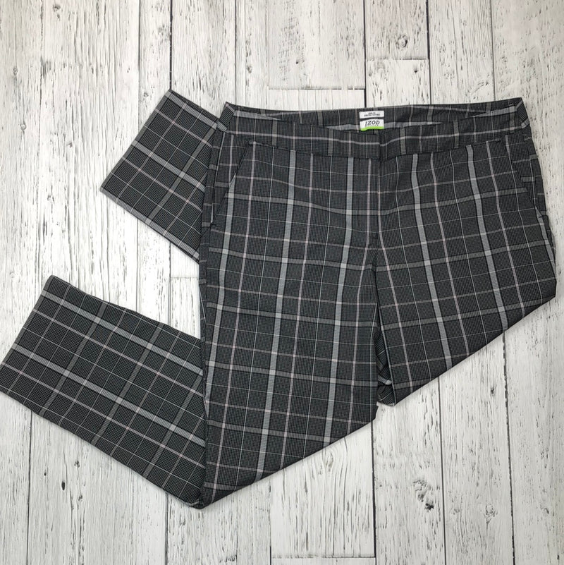 IZOD grey/pink plaid golf pants - Hers XL/16