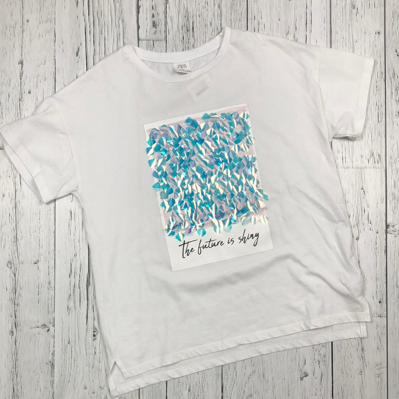 Zara graphic white t-shirt - Girl 13/14