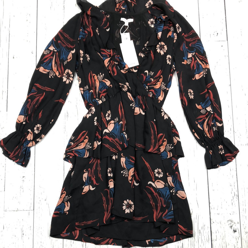 Joie Black Sheer Floral Flowy Dress - Hers XS