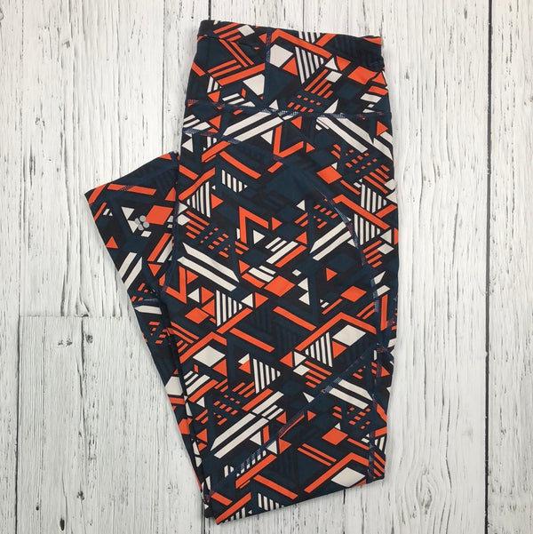 Sweaty Betty blue orange patterned leggings - Hers L