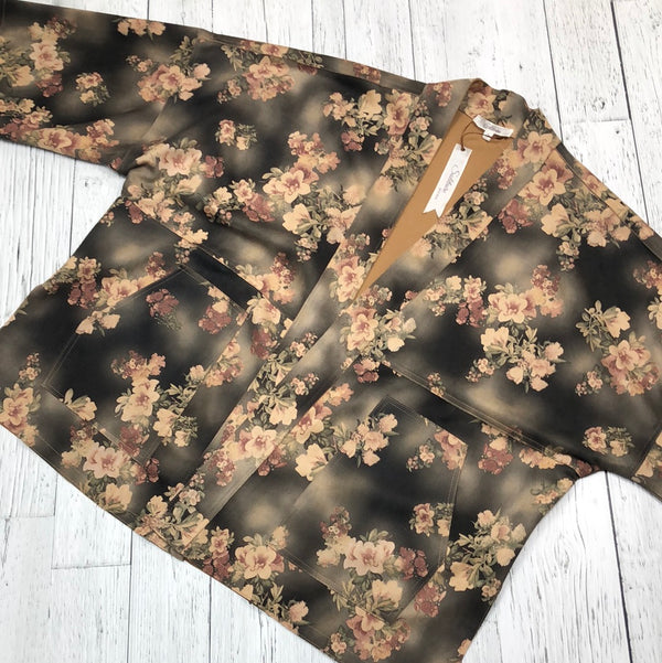 Solitaire beige patterned cardigan- Hers XL