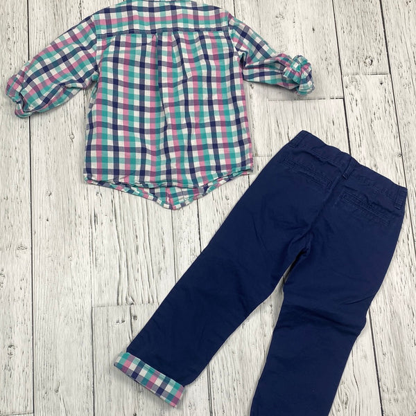 Baby gap plaid shirt /blue pants set - Boys 4