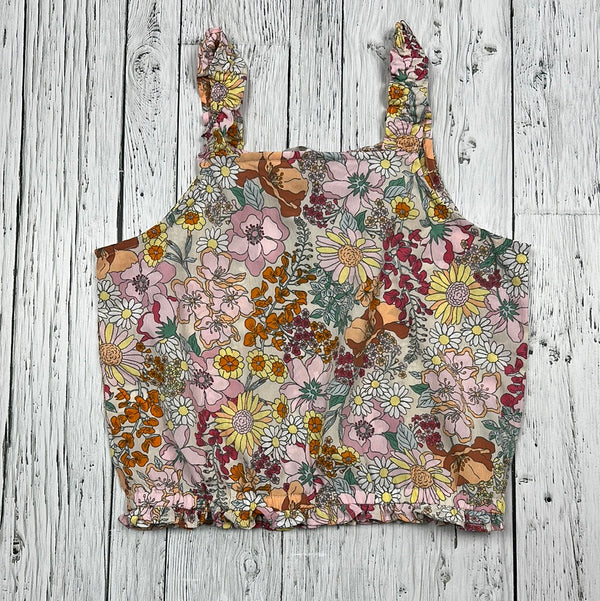 H&M Multicolour Floral Cropped Tank Top - Girls 12/13