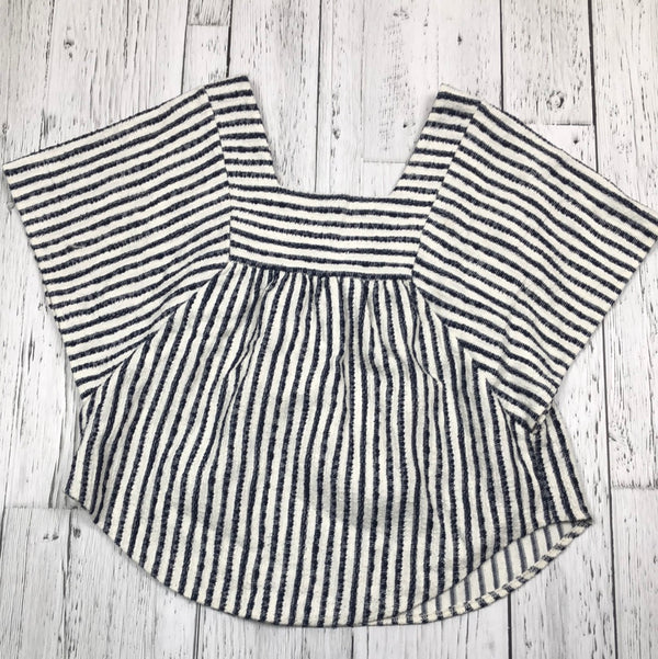 Madewell Blue & Whitw Striped Blouse - Hers S