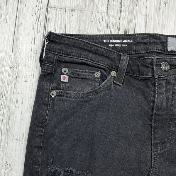 Adriana Goldschmidt black distressed skinny jeans - Hers S/26