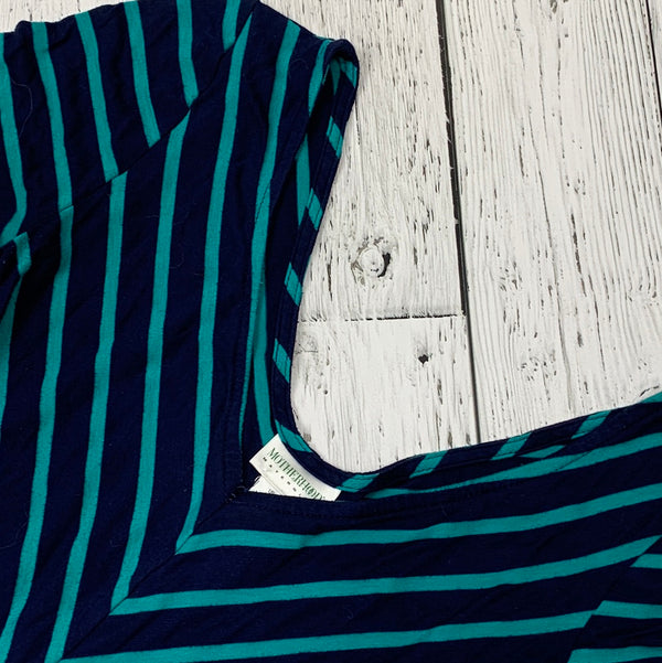 Motherhood blue/green stripe maternity dress - Ladies S