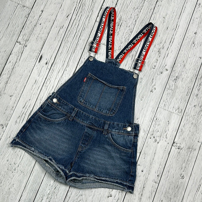 Levi’s Medium Wash Short Overalls - Girls 14