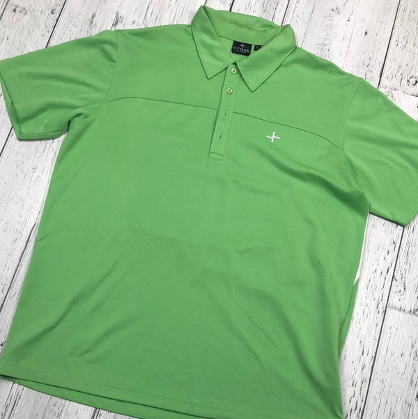 Cross Golf Green Polo Shirt - His L