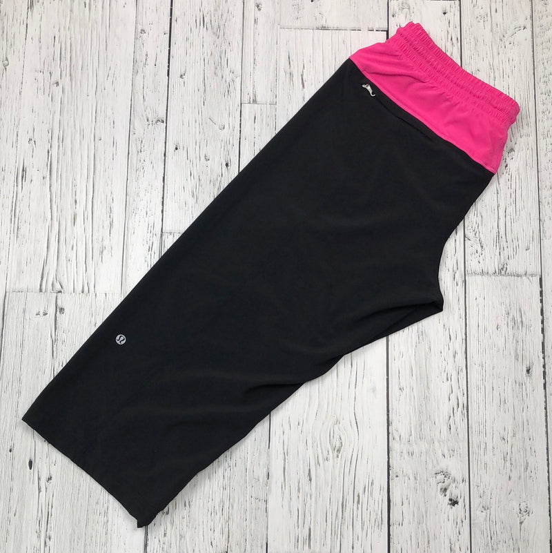 lululemon black/pink crop pants - Hers 10