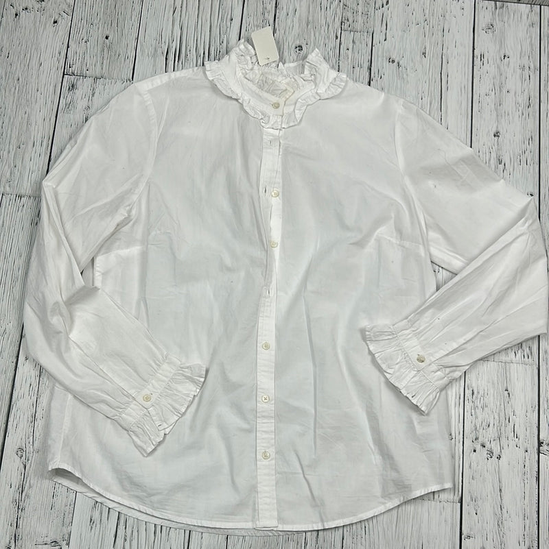 J.Crew white button up shirt - Hers M