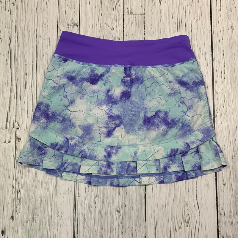 ivivva Blue/Purple Pattern Pleated Skirt - Girls 8