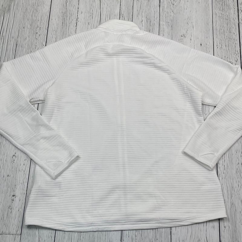 adidas white zip up sweater - Hers XXL