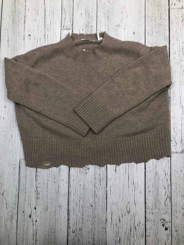 Helmut Lang beige crop sweater - Hers M