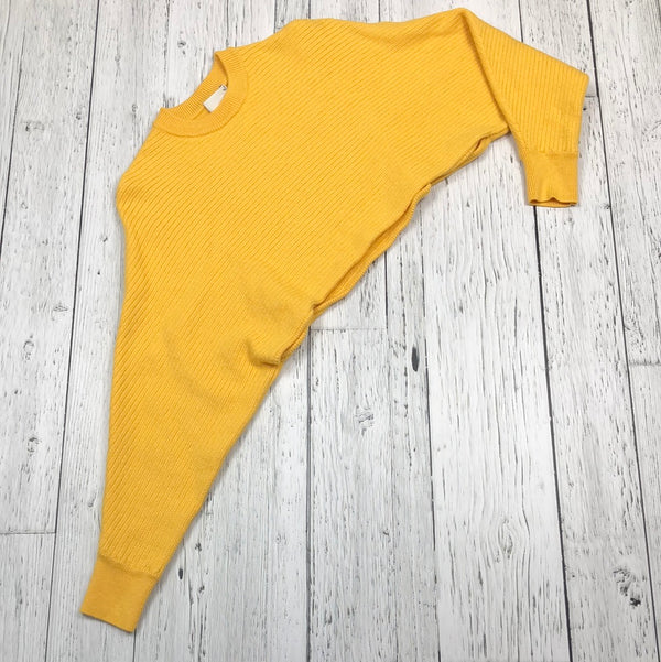 Wilfred Free Aritzia yellow knit crop sweater - Hers XS