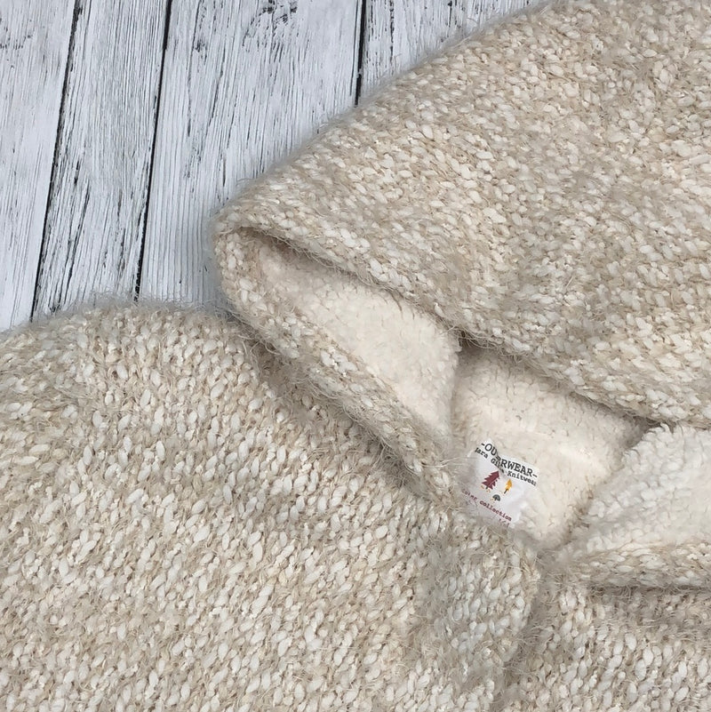 Zara beige/white knit fuzzy sweater - Girls 14