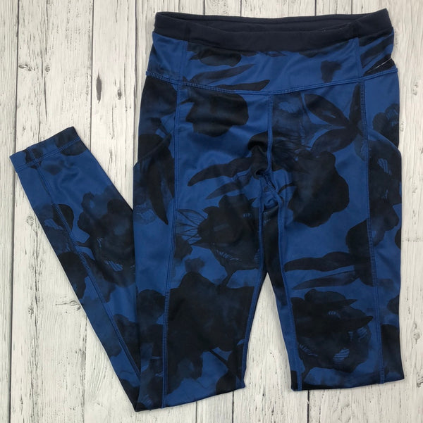 lululemon black blue floral leggings - Hers 4