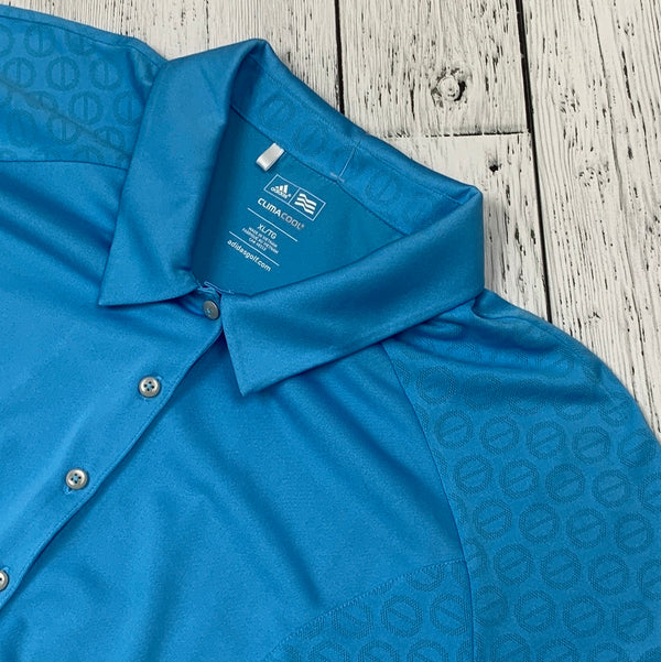 adidas blue polo golf t-shirt - Hers XL