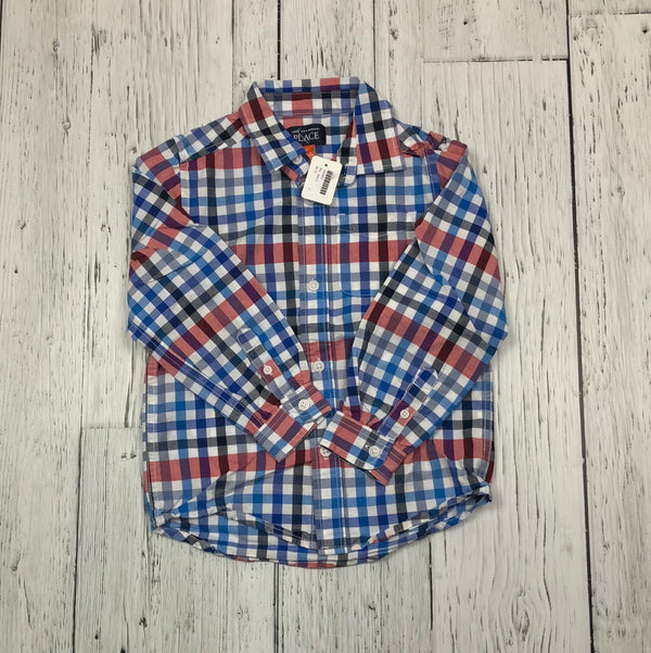 Children’s Place blue/red plaid shirt - Boys 5