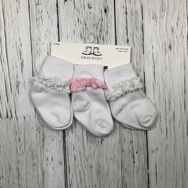 New Baby white socks 3 pack - Girls 6-12