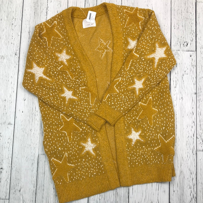 Zara mustard yellow/white star knitted cardigan - Girl 14