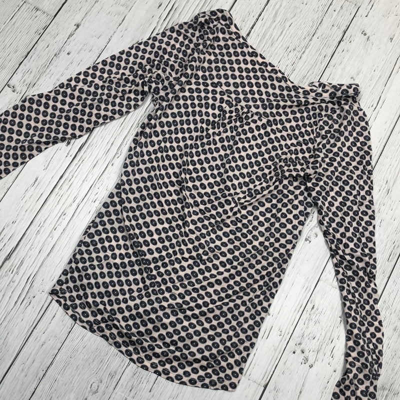 H&Mm Black Patterned Maternity Blouse - Ladies S