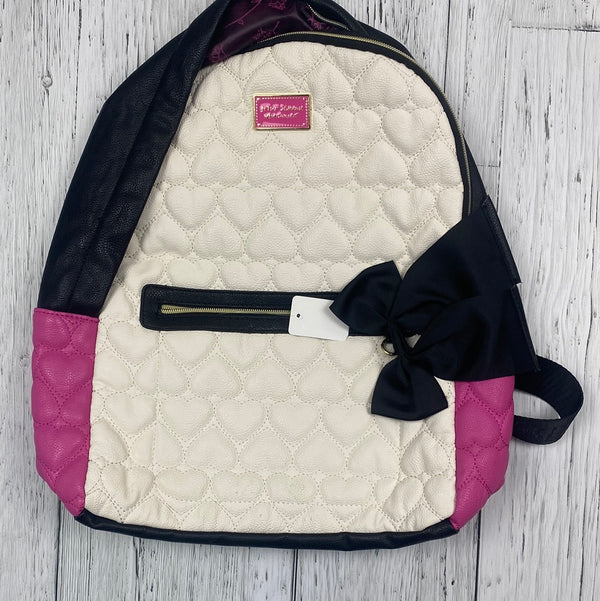 Betsy Johnson white/pink/black quilted backpack - Hers