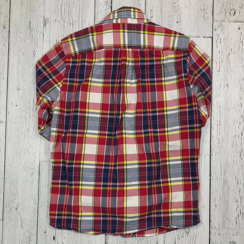Abercrombie & Fitch red blue yellow plaid flannel - Hers S